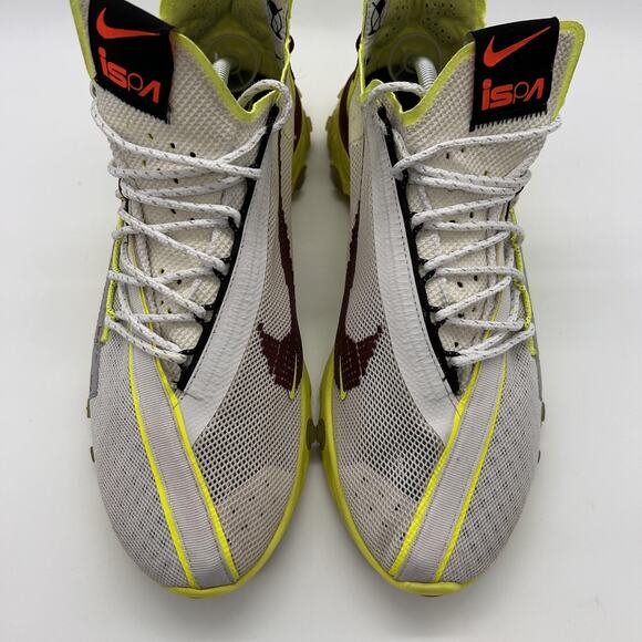 Nike ISPA‎ React WR Shoes Mens 11.5 White Yellow Volt Sneakers Running Comfort - Picture 4 of 11